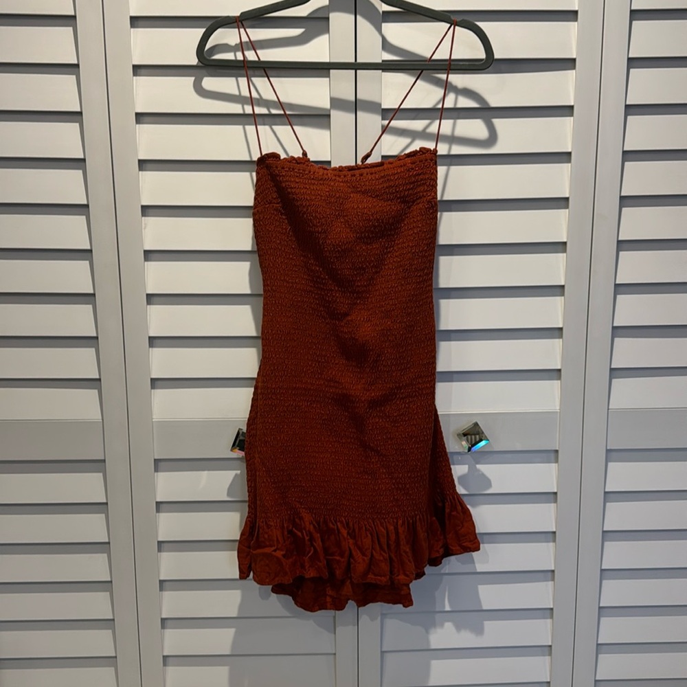 Abercrombie & Fitch Pre Loved smocked Dress with adjustable Straps & open back.